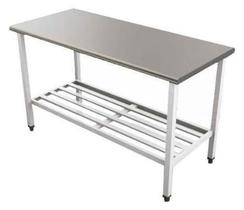 Mesa total Inox 430 Imeca 2440 1,90x0,70cm C/ Grade Inferior