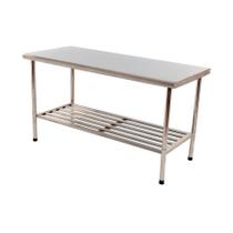 Mesa Total Inox Desmontável 1,50x0,70x0,90m Multiuso Imeca - Cód 5814