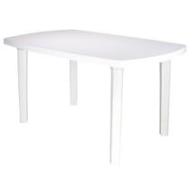 Mesa Tramontina Camboriú Branca 136x84 cm em Polipropileno