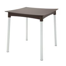 Mesa Tramontina Diana 70 cm em Polipropileno Marrom com Pernas de Alumínio Anodizado Mesa Tramontina Diana 70 cm em Polipropileno Marrom com Pernas de Alumínio Anodizado