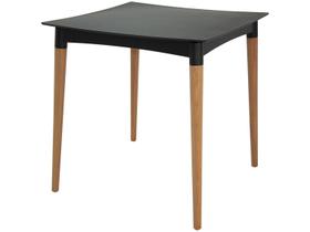 Mesa Tramontina Diana 70x70cm Preto Pernas de Madeira