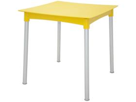 Mesa Tramontina Diana em Amarelo com Pernas de Alumínio Mesa Tramontina Diana em Amarelo com Pernas de Alumínio