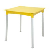 Mesa Tramontina Diana em Amarelo com Pernas de Alumínio