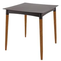 Mesa Tramontina Diana em Polipropileno Marrom com Pernas de Madeira Eucalipto