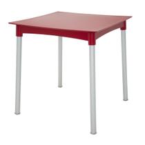 Mesa Tramontina Diana em Polipropileno Vermelho com Pernas Mesa Tramontina Diana em Polipropileno Vermelho com Pernas