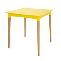 Mesa Tramontina Diana Polipropileno Amarelo Pernas Madeira