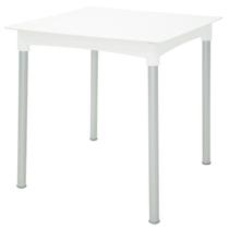 Mesa Tramontina Laura Rattan 70 cm em Polipropileno Branco com Pernas de Alumínio Anodizado