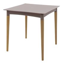 Mesa Tramontina Laura Rattan 70 cm em Polipropileno Camurça com Pernas de Madeira