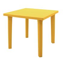 Mesa Tramontina Sancho 80 x 80 cm em Polipropileno Amarelo Summa Mesa Tramontina Sancho 80 x 80 cm em Polipropileno Amarelo Summa