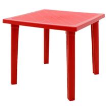 Mesa Tramontina Sancho 80 x 80 cm em Polipropileno Vermelho Mesa Tramontina Sancho 80 x 80 cm em Polipropileno Vermelho