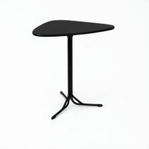 Mesa Triangular Alta para Lanchonete Gourmet Tampo 15mm Industrial 60x60 Preto