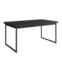 Mesa Tubular 4 lugares Oxford 120cm Preto