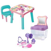 Mesa Unicórnio Desmontável Infantil + Cadeira Camarim Beleza