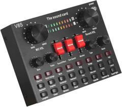 MESA V8S Placa de Som, transmissão ao vivo de Áudio Bluetooth Interface Usb Placa de Som Externa 16 Efeitos de Som V8S