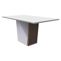 Mesa Veneza 160x90cm - Imbuia/Off White