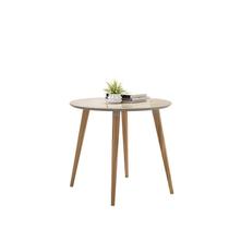 Mesa Veneza Redonda 90cm Tampo Vidro Off-White - Casa D