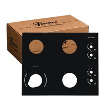 Mesa Vidro Tampo Fogão Cooktop 4 Bocas Fischer Fit Line