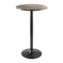 Mesa Winsome Cora, redonda, 60 cm, tampo de mármore sintético preto Mesa Winsome Cora, redonda, 60 cm, tampo de mármore sintético preto