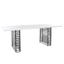 Mesa Wired - Tampo Retangular 200x100cm - Cor Branca