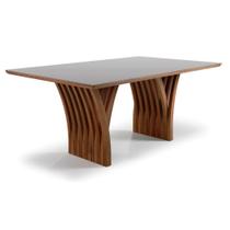 Mesa Yady 180 Vidro Off White Acabamento