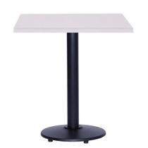 Mesa Zeta em Ferro Preto 75 cm (Altura) com Tampo em MDP Quadrado 60 cm Branco