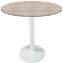 Mesa Zeta Ferro Branco 75 cm (Alt) Disco Redondo Tampo MDP Redondo 70 cm Larg x 2,5 cm Alt Castanheira Mesa Zeta Ferro Branco 75 cm (Alt) Disco Redondo Tampo MDP Redondo 70 cm Larg x 2,5 cm Alt Castanheira