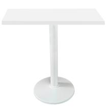 Mesa Zeta Ferro Branco Disco Redondo Tampo MDP Quadrado Mesa Zeta Ferro Branco Disco Redondo Tampo MDP Quadrado