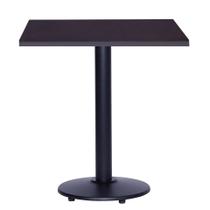 Mesa Zeta Ferro Preto 75 cm (Alt) Disco Redondo Tampo MDP Quadrado 60 cm (Larg) x 2,50 cm (Alt) Preto Mesa Zeta Ferro Preto 75 cm (Alt) Disco Redondo Tampo MDP Quadrado 60 cm (Larg) x 2,50 cm (Alt) Preto