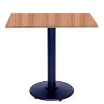 Mesa Zeta Ferro Preto 75 cm (Alt) Disco Redondo Tampo MDP Quadrado 80 cm (Larg) x 2,50 cm (Alt) Noce Nat Mesa Zeta Ferro Preto 75 cm (Alt) Disco Redondo Tampo MDP Quadrado 80 cm (Larg) x 2,50 cm (Alt) Noce Nat