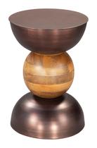 Mesa Zuo Tripoli Side Bronze Galvanizado 36x36x52 cm