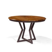Mesa Zurique Redonda 1,20 m Madeira Teca Art'Ferro