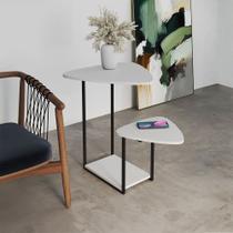 Mesal Lateral Cibele Tampo Esfiha Ferro Branco Tampo Preto