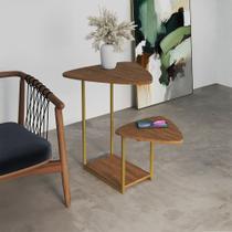 Mesal Lateral Cibele Tampo Esfiha Ferro Dourado Tampo Freijó