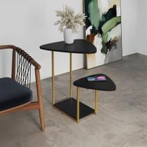 Mesal Lateral Cibele Tampo Esfiha Ferro Dourado Tampo Preto