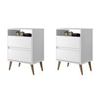 Mesas de Cabeceira 2 Gavetas Lotus Mesas de Cabeceira 2 Gavetas Lotus