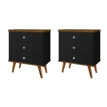 Mesas de Cabeceira 3 Gavetas Status