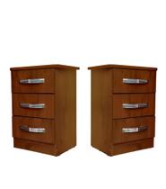 Mesas de Cabeceira cor Amêndoa - (Conjunto c/ 2 unidades)