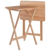 Mesas de lanche Ergode Wood Cade, 2 peças, dobráveis de tamanho grande Mesas de lanche Ergode Wood Cade, 2 peças, dobráveis de tamanho grande
