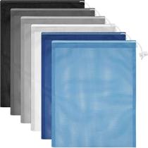 Mesh Stuff Sack Frienda, 6 peças, 28 x 38 cm, cordão de nylon