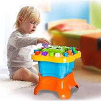 Mesinha Atividades Interativa Didática Azul Educativo Infantil Pedagógico Bebe Cardoso Toys