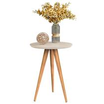 Mesinha Classic para sala de estar ou de jantar para apoio com pés retrô - Off White Mesinha Classic para sala de estar ou de jantar para apoio com pés retrô - Off White