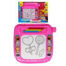 Mesinha Color Tablet Rosa Infantil Educativo Bs Toys