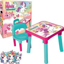 Mesinha com Cadeira Infantil Unicornio - 0480E
