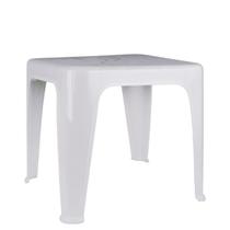 Mesinha De Apoio Quadrada Branca Para Lazer 51x51 Com proteção Solar Mor