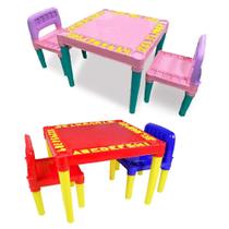Mesinha de Atividades Infantil Educativa E Didática E 2 Cadeiras Tritec