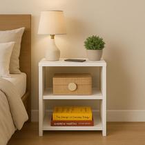 Mesinha De Cabeceira Moderna Nicho Lateral Cama Decoração 50cm MDF Quarto Sala Escritório Organizador Armarinho