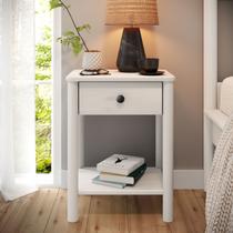 Mesinha de Cabeceira Quarto Madeira 1 Gaveta Moderna Apoana Branco Mesinha de Cabeceira Quarto Madeira 1 Gaveta Moderna Apoana Branco