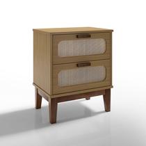 mesinha de cabeceira retro alto padrão estilo europeu Santorini 45cm cor amendoa