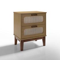 mesinha de cabeceira retro alto padrão estilo europeu Santorini 45cm cor amendoa