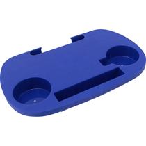 Mesinha de cadeira de praia copo porta objetos celular plástica lateral azul para cadeira de praia - bel Mesinha de cadeira de praia copo porta objetos celular plástica lateral azul para cadeira de praia - bel